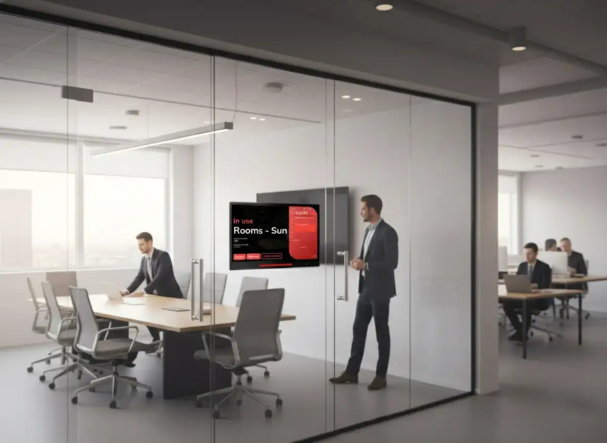 Qbic TD-1070 room booking in use