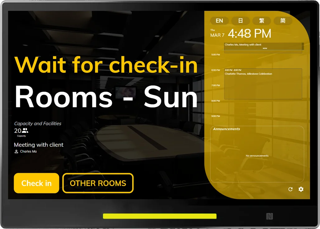The room has an upcoming booking and awaiting for check-in.